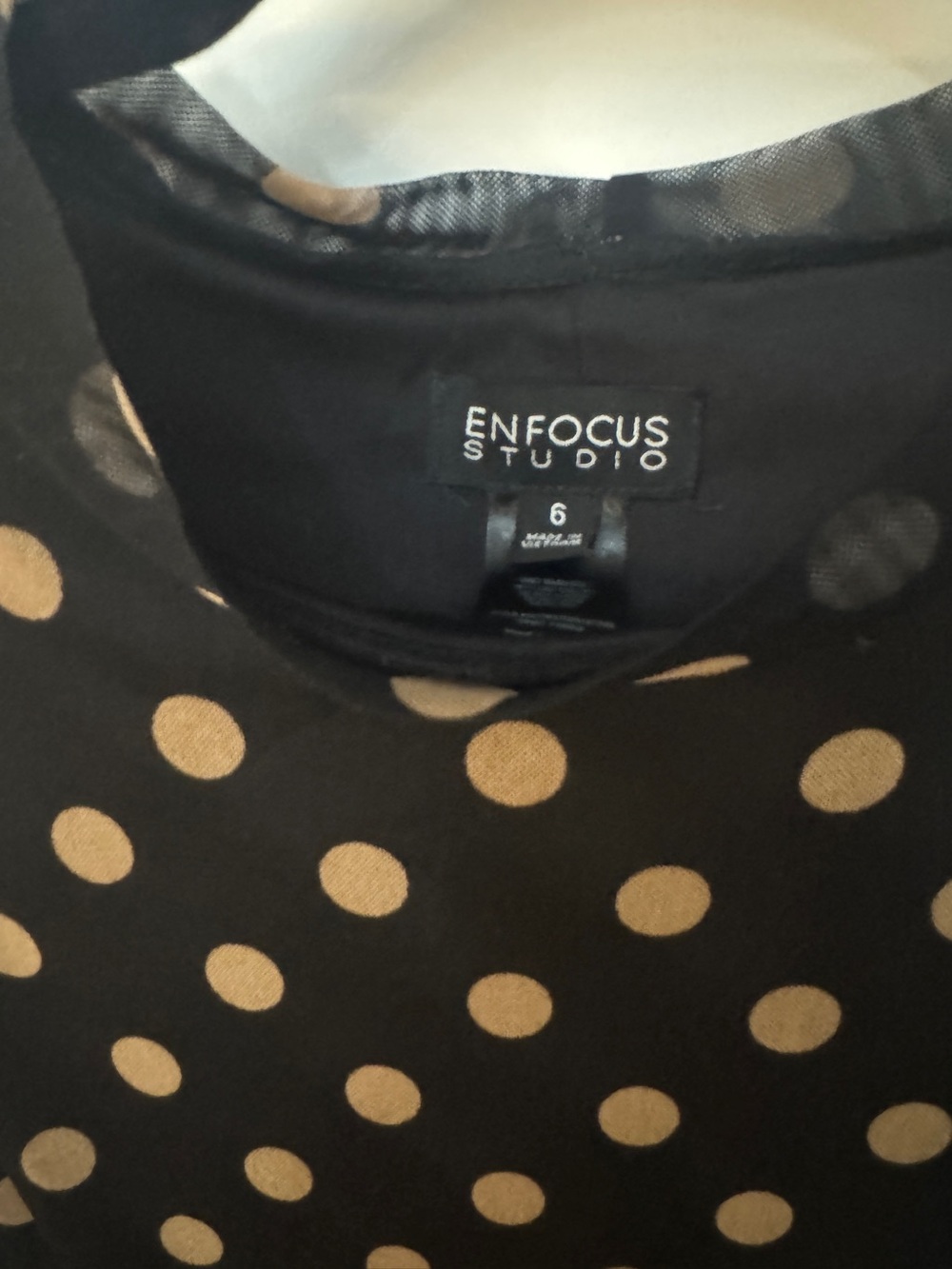 Enfocus Studio Polka Dot Dress size 6 - Picture 5 of 5